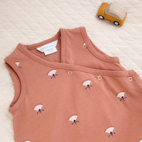 Gigoteuse sans manches été  - tog 0.5 jersey Art deco+Dots ecru+Flamingo+Heidi carmin+Heidi ocre+Heidi opalin+Mario turquoise+Mini lunar+Mini pudding+Mini stone+Mix grey+Piuma moka+Stars ecru+Wouff noisette+Wouff spinach 5 - vertbaudet enfant 