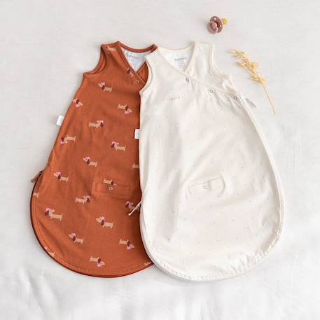 Gigoteuse sans manches été  - tog 0.5 jersey Art deco+Dots ecru+Flamingo+Heidi carmin+Heidi ocre+Heidi opalin+Mario turquoise+Mini lunar+Mini pudding+Mini stone+Mix grey+Piuma moka+Stars ecru+Wouff noisette+Wouff spinach 11 - vertbaudet enfant 