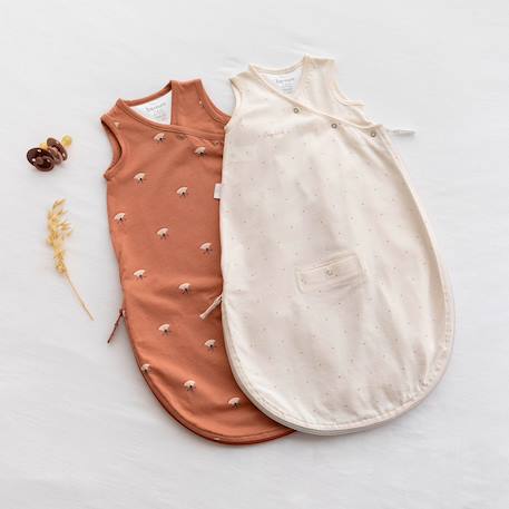 Gigoteuse sans manches été  - tog 0.5 jersey Art deco+Dots ecru+Flamingo+Heidi carmin+Heidi ocre+Heidi opalin+Mario turquoise+Mini lunar+Mini pudding+Mini stone+Mix grey+Piuma moka+Stars ecru+Wouff noisette+Wouff spinach 4 - vertbaudet enfant 