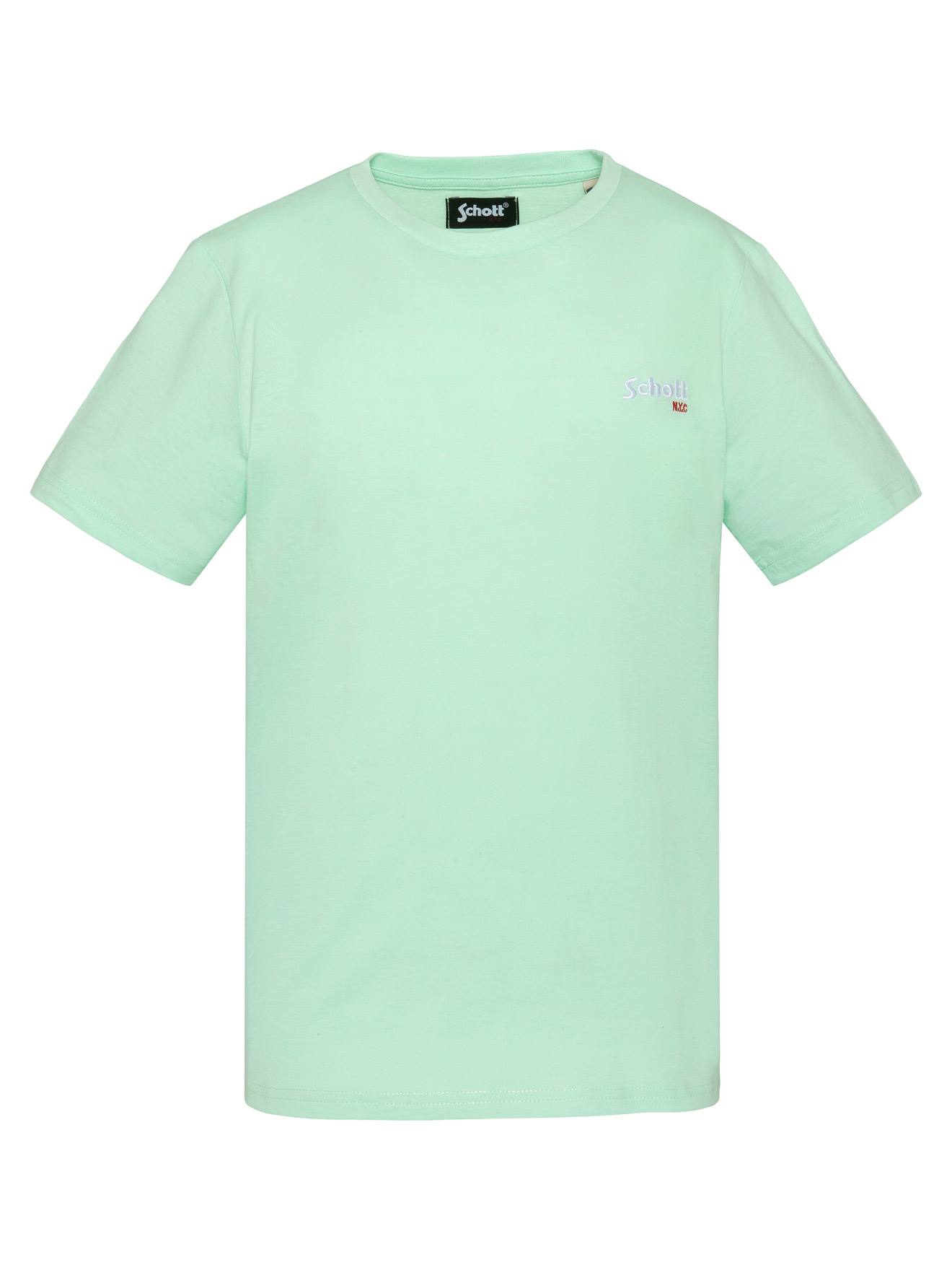 T-shirt Manches Courtes Brodé Vert Pastel T-shirt Manches Courtes Brodé Vert Pastel