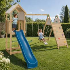 Jouet-Jeux de plein air-Aire de jeux avec toboggan olympia xplorer 2 pour 9 enfants