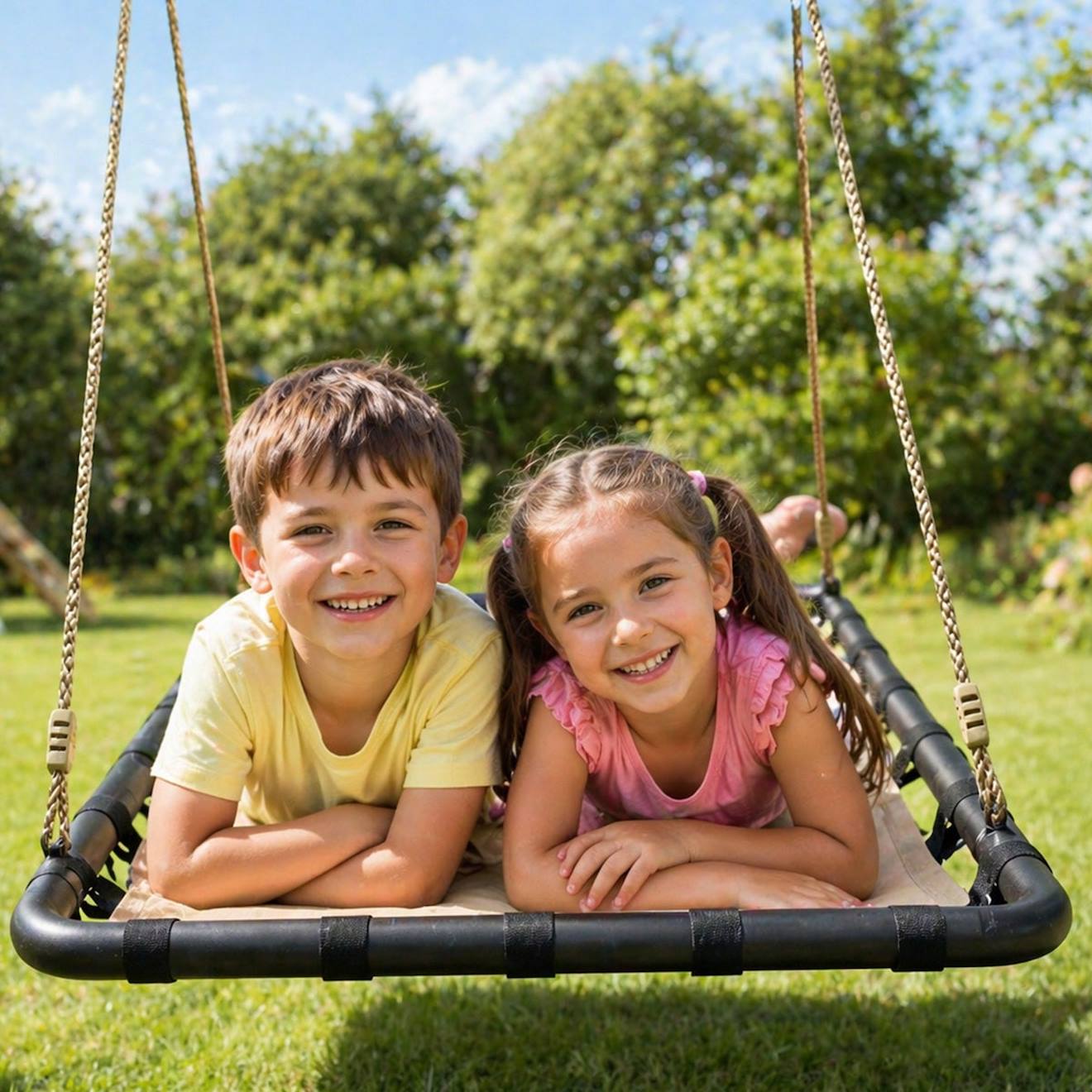 Tapis Volant Pour Portique Balançoire 1,9 M - 2,5 M Pour Enfants Noir