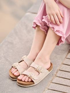 Chaussures-Chaussures fille 23-38-Sandales-Sandales cuir boucles