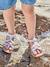 Sandales scratchées cuir enfant collection maternelle blanc+lot bleu 6 - vertbaudet enfant 