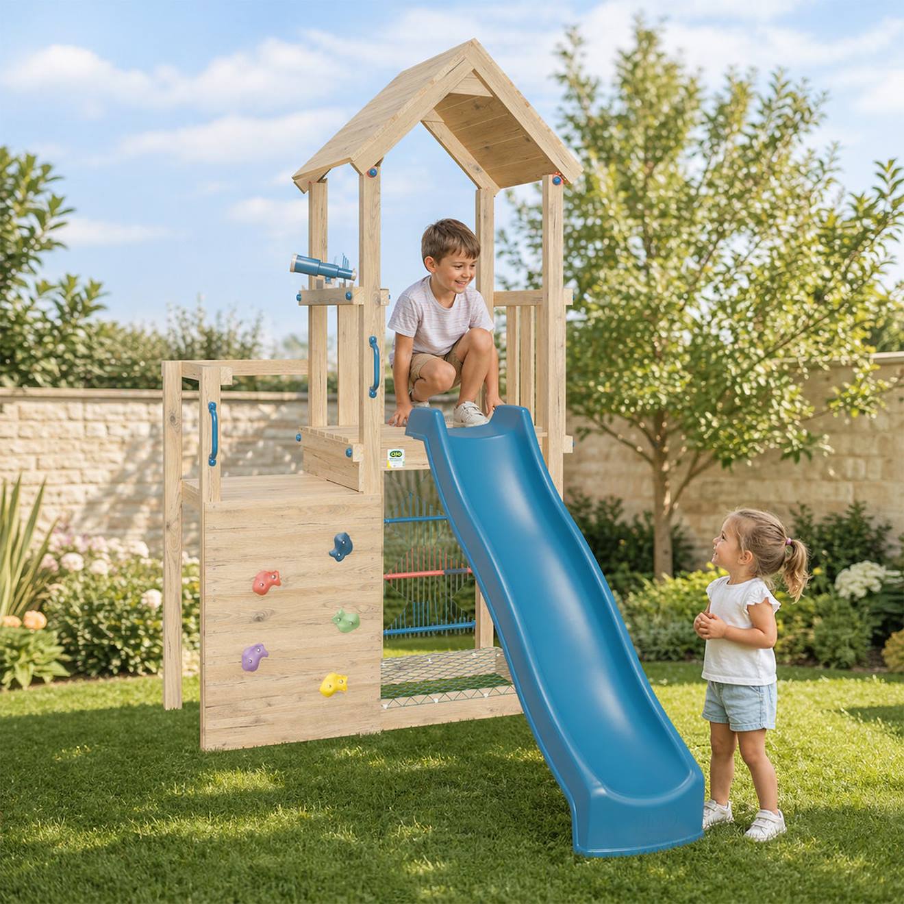 Aire De Jeux Avec Toboggan Agile Xplorer Bois