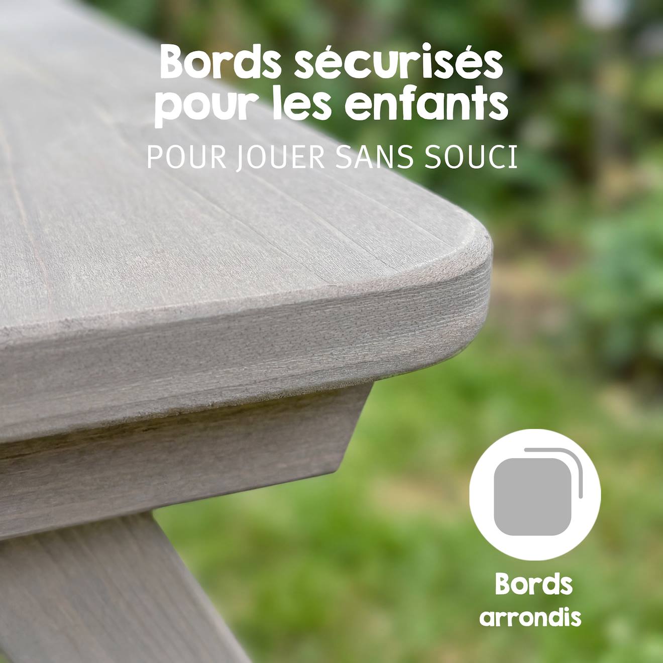Table et fauteuil de jardin en teck massif résistant aux intempéries pour terras