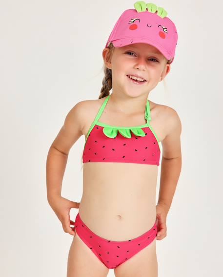 Bébé-Bikini fille en maille avec petites feuilles en relief