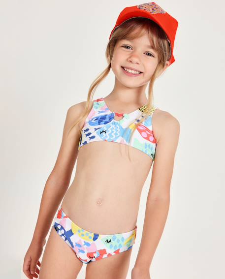 Bébé-Bikini en maille pour fille avec détail froncé
