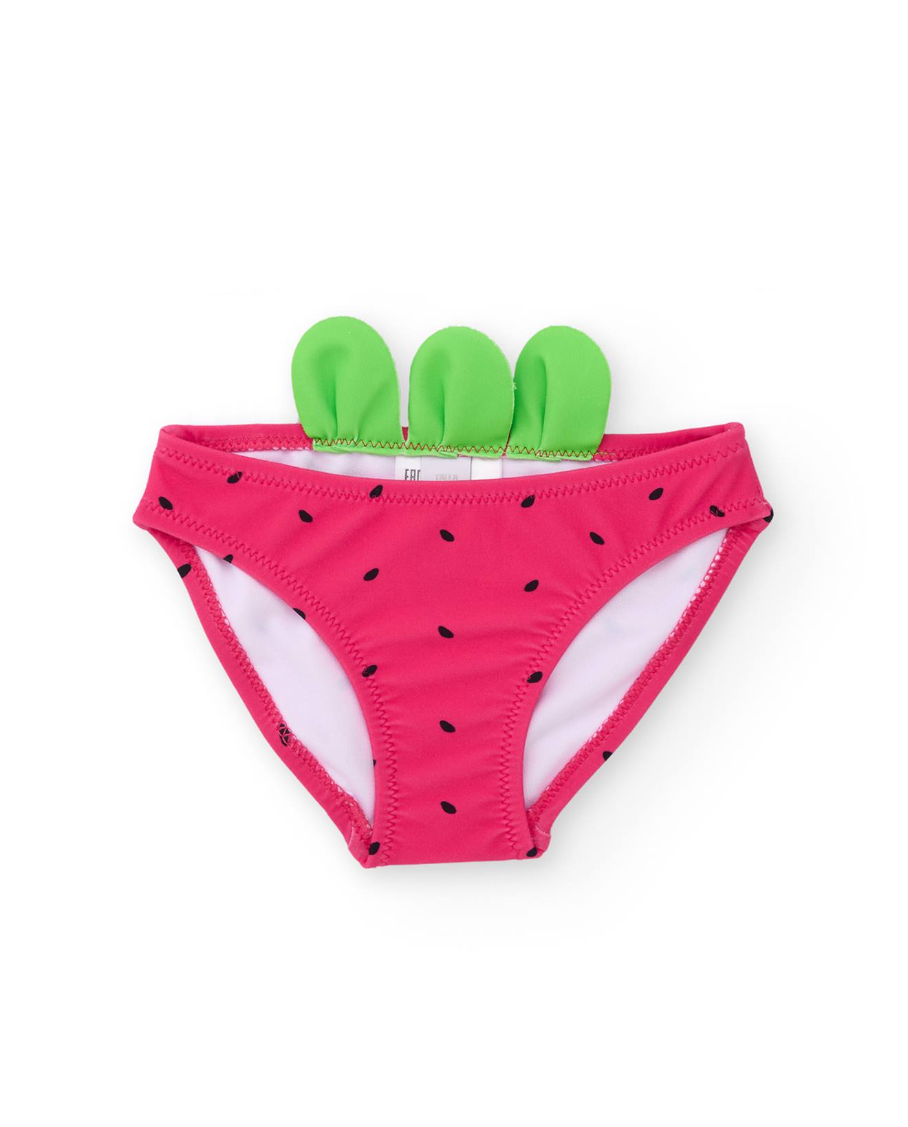 Bas De Bikini Fille En Maille Avec Dtail De Petites Feuilles Rose 14$