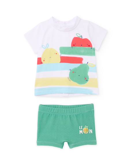 Bébé-Maillot de bain en tricot pour bébé avec motif fruits