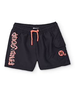 -Short de bain garçon en tissu tissé avec imprimé latéral