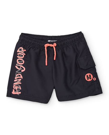 Short de bain garçon en tissu tissé avec imprimé latéral  - vertbaudet enfant