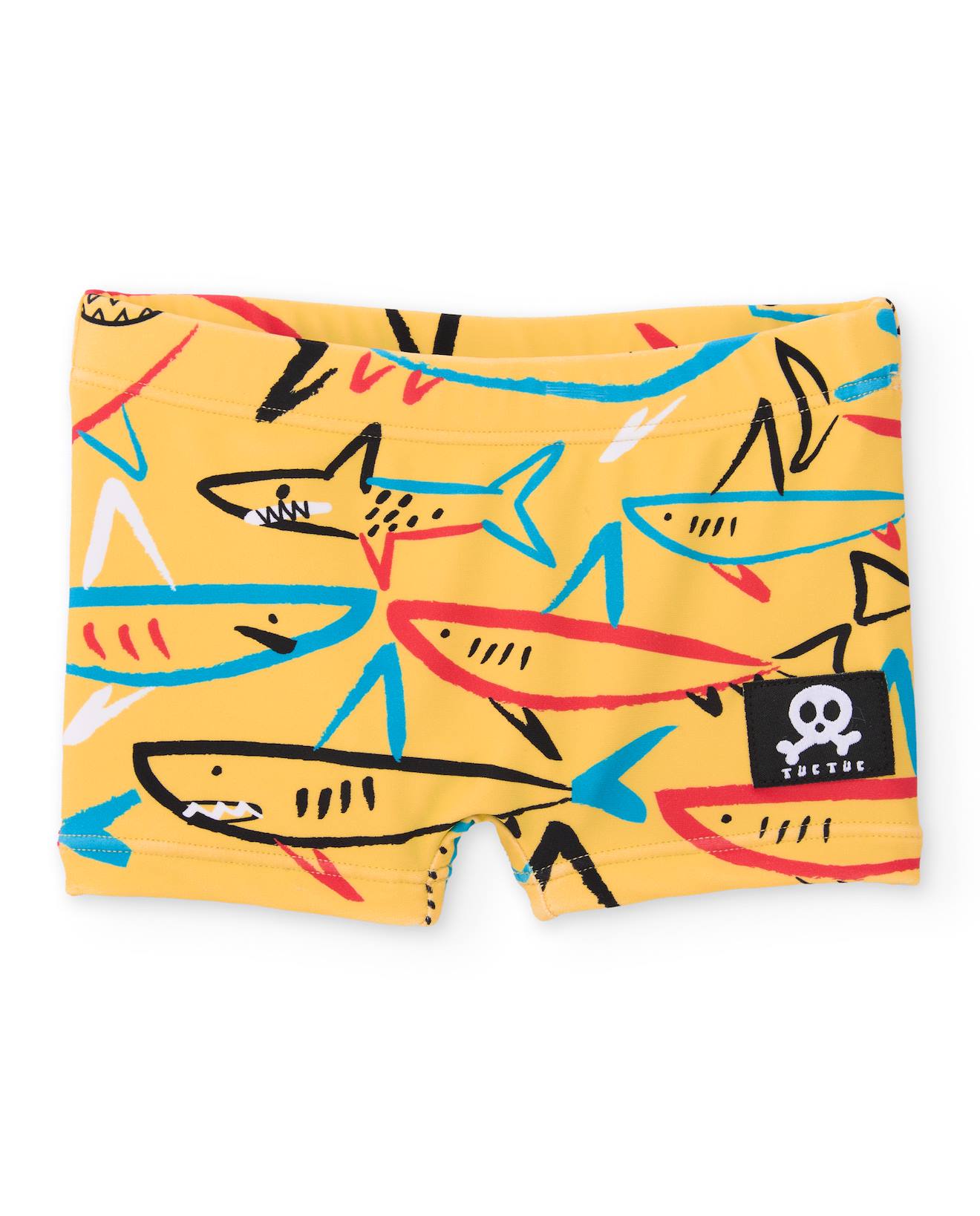 Maillot De Bain Pour Garon En Maille Avec Imprim Requins Jaune 14 €