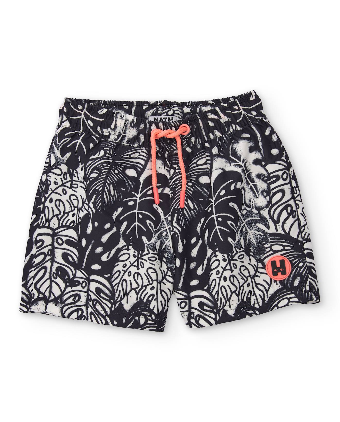 Short De Bain Garon En Tissu Tiss Avec Imprim Tropical Noir 19 €