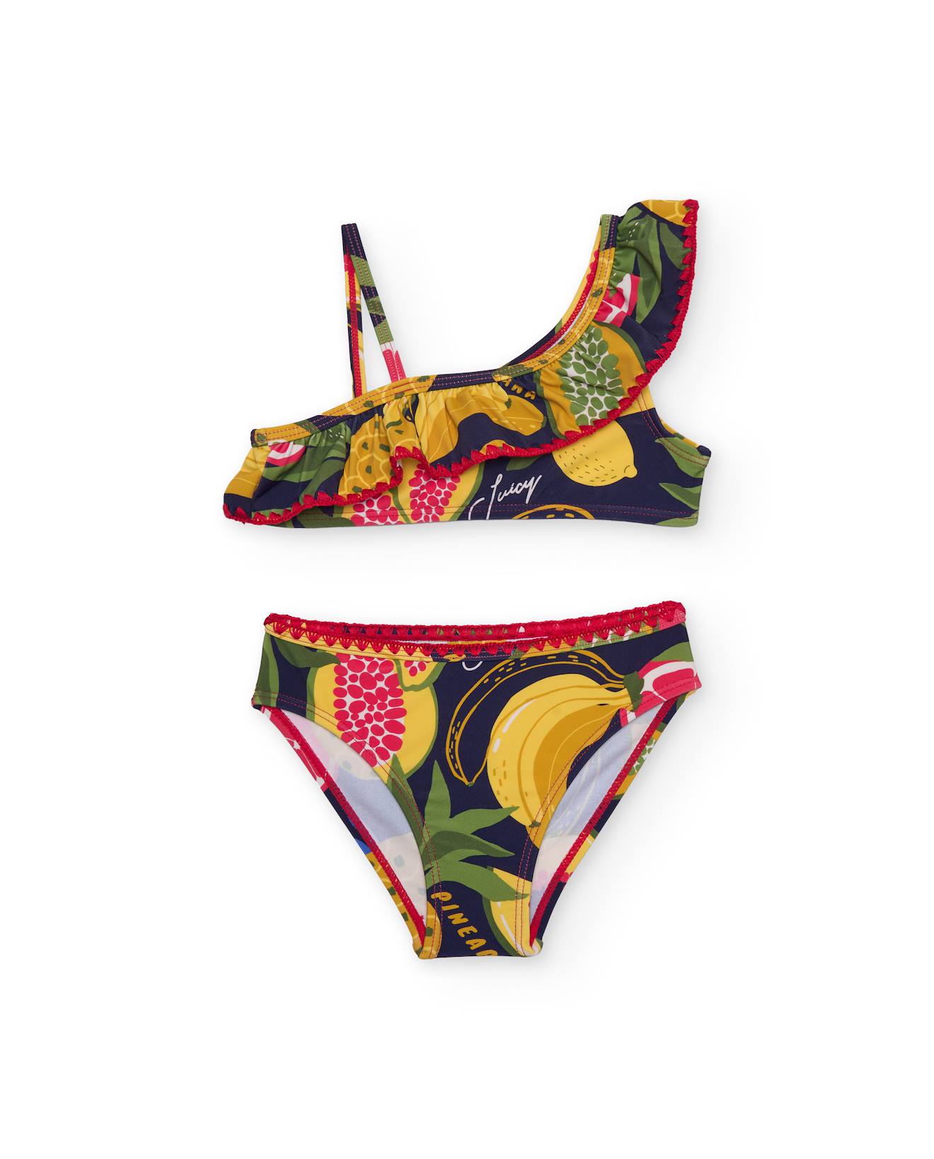 Bikini Fille En Maille Avec Volant Lencolure Jaune 19 €