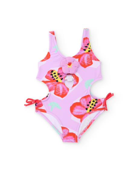 Bébé-Maillot de bain fille en maille avec applications en relief