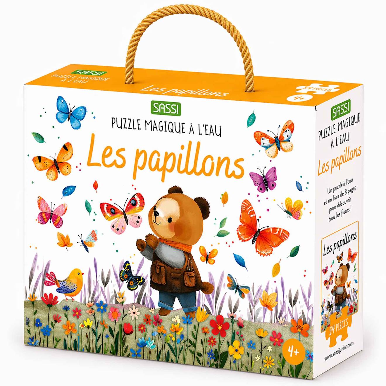 Puzzle Magique À L'eau Enfant 54 Pièces Coloriage Réutilisable Les Papillons