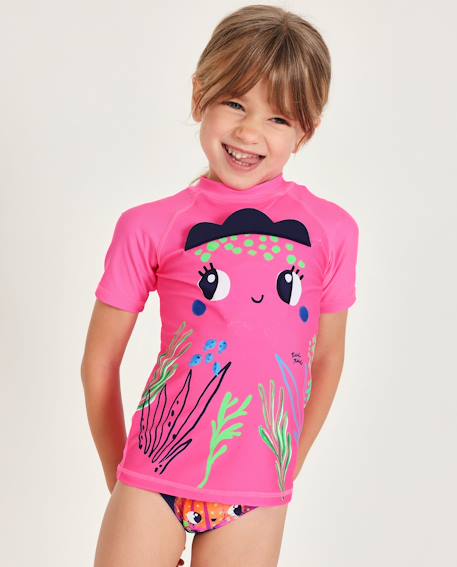 Bébé-T-shirt de bain fille en maille à séchage rapide