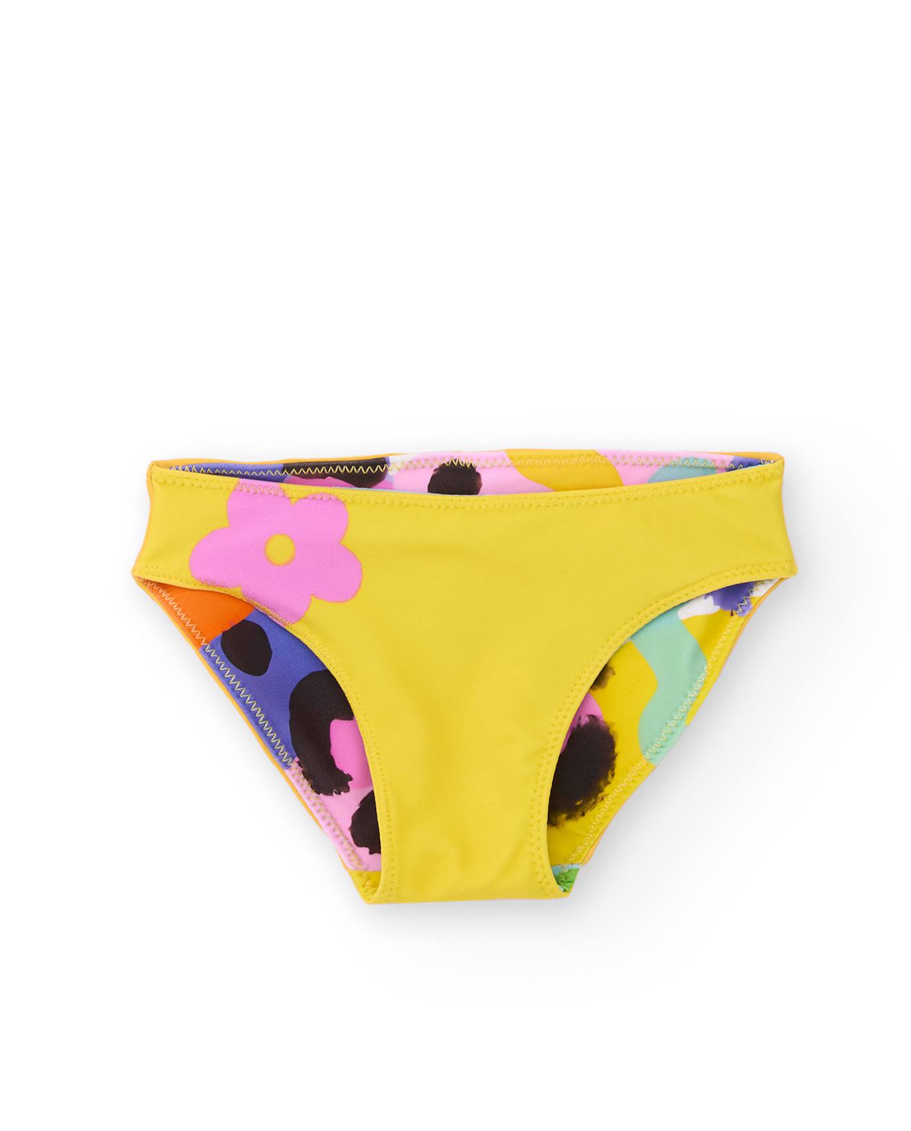 Bas De Bikini Fille En Maille Au Design Rversible Jaune 14 €