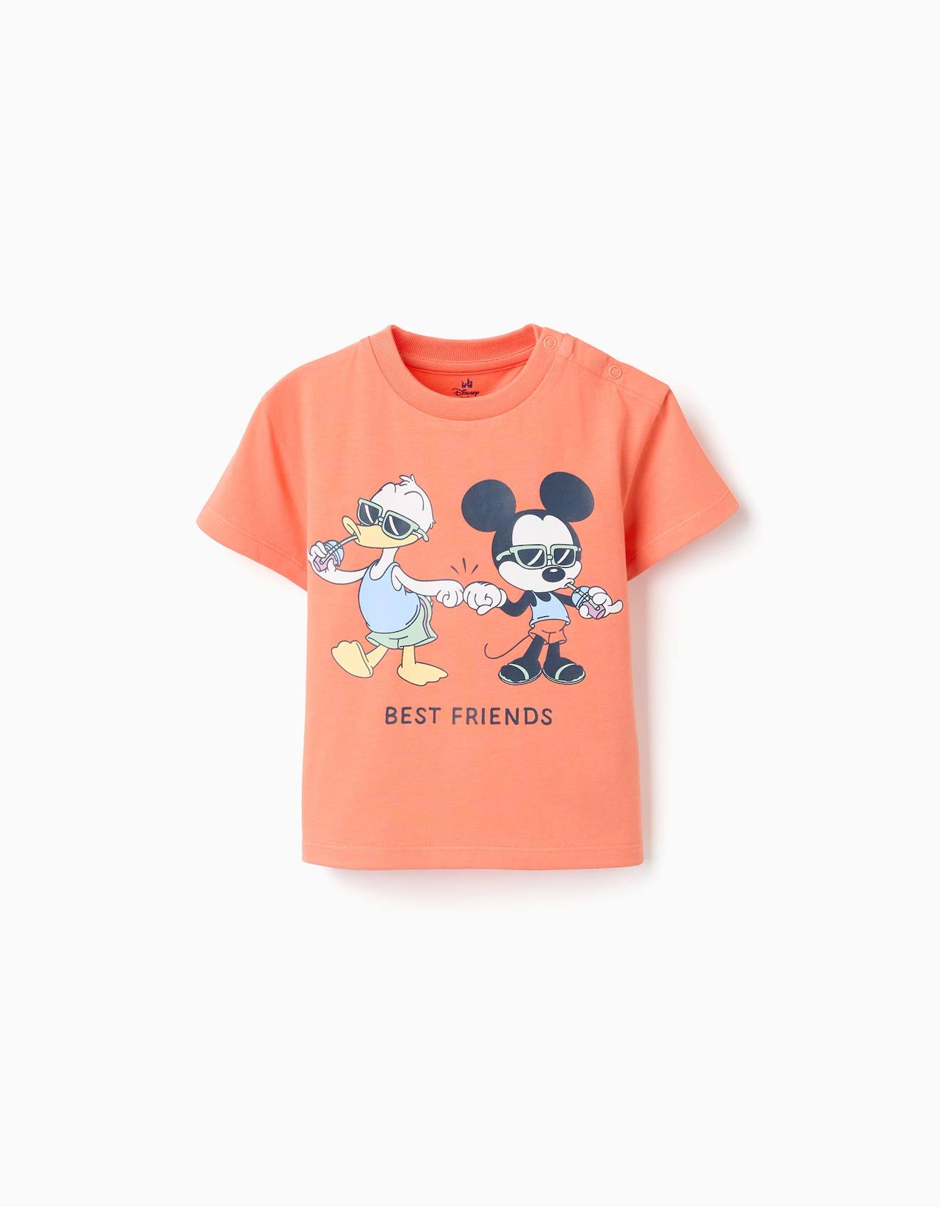 T-shirt En Coton Avec Imprim Mickey Donald Orange Sombre 12 €