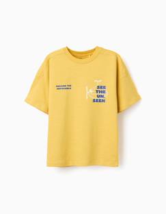 Garçon-T-shirt, polo, sous-pull-T-shirt en coton avec imprimé see the unseen