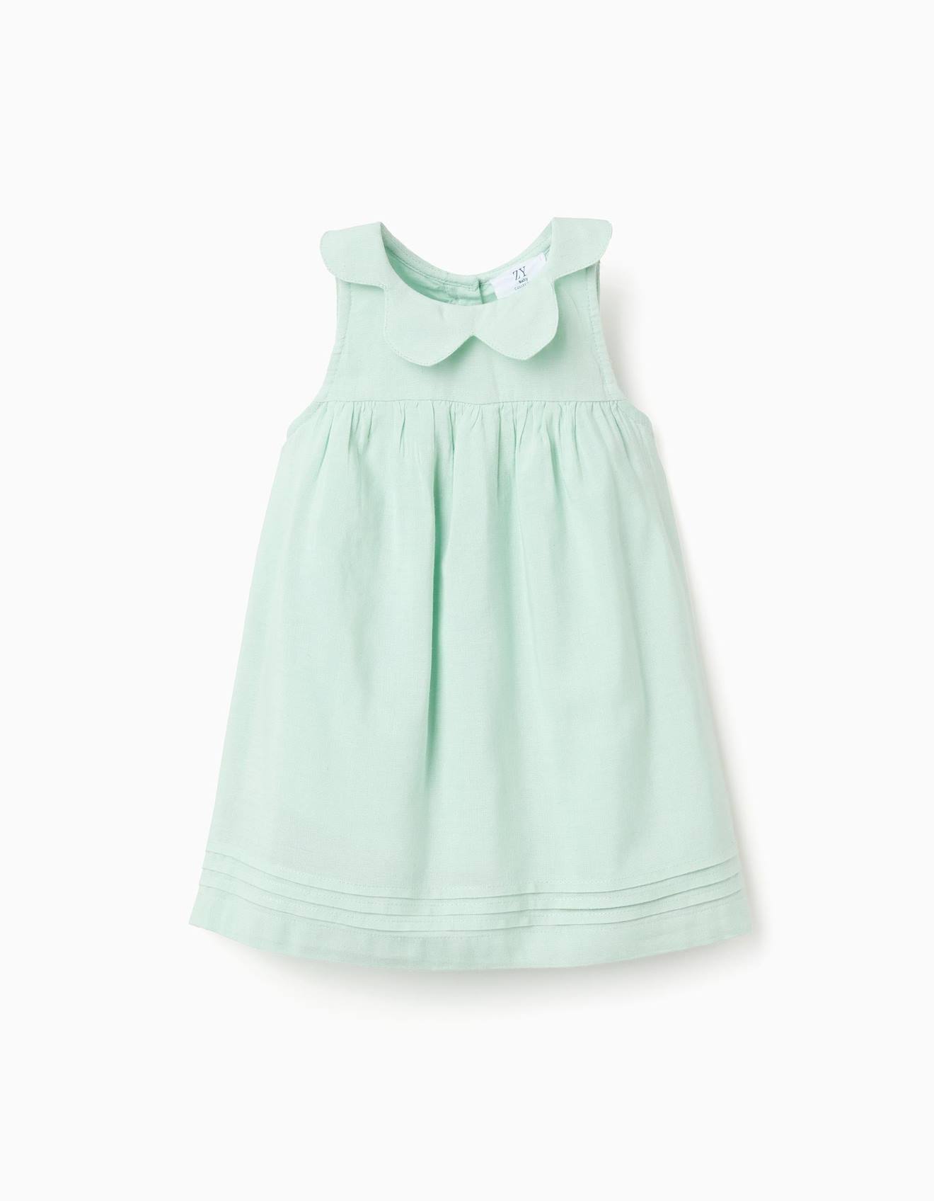 Robe Sans Manches En Coton Et Lin Vert Clair 22 €