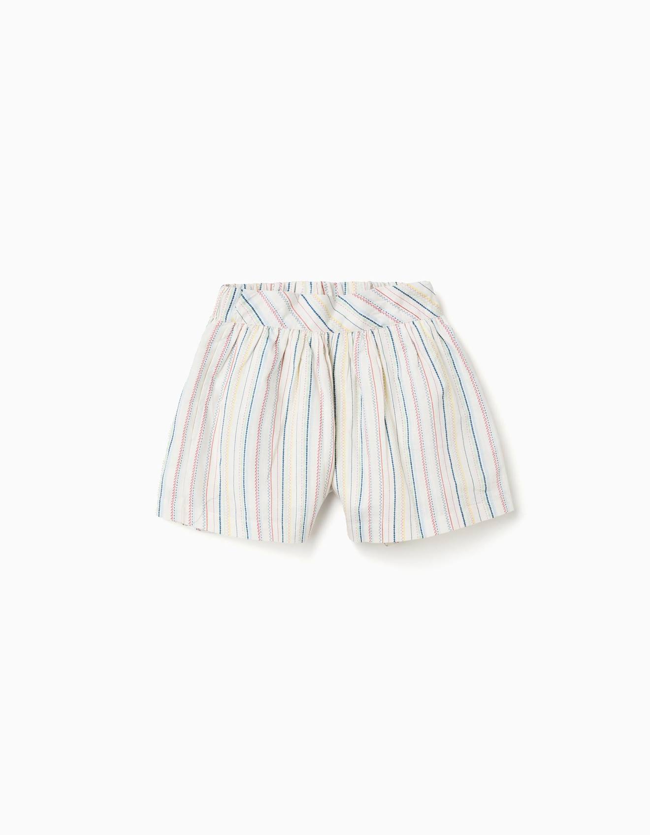 Short En Coton Rayures Ethniques Bs Blanc 16 €