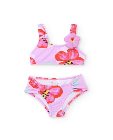 Bikini fille en maille avec application de fleur  - vertbaudet enfant