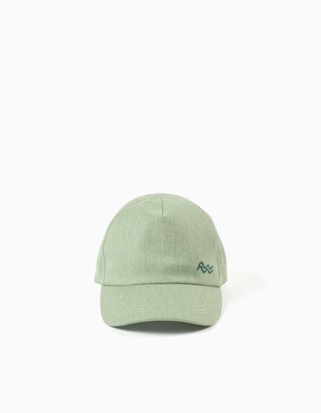 Garçon-Casquette en sergé de coton avec vagues brodées