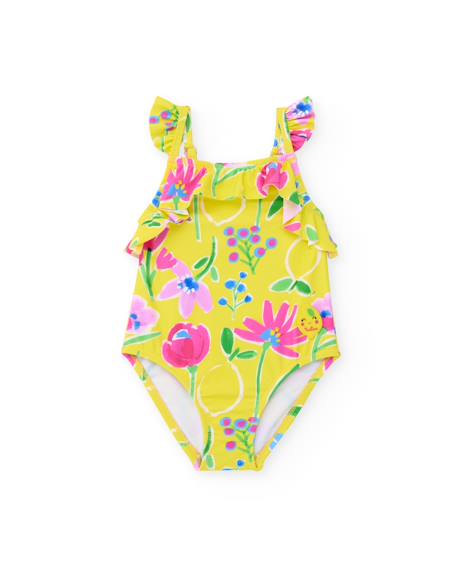 Fille-Maillot de bain-Maillot de bain fille en maille avec volants aux bretelles