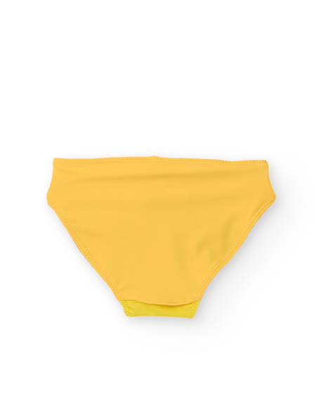 Bas de bikini fille en maille au design réversible Jaune 2 - vertbaudet enfant 