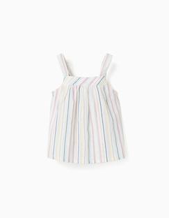 Bébé-Chemise, blouse-Blouse sans manches en coton à rayures ethniques b&s