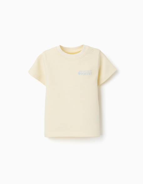 Bébé-T-shirt en coton côtelé avec imprimé poetry