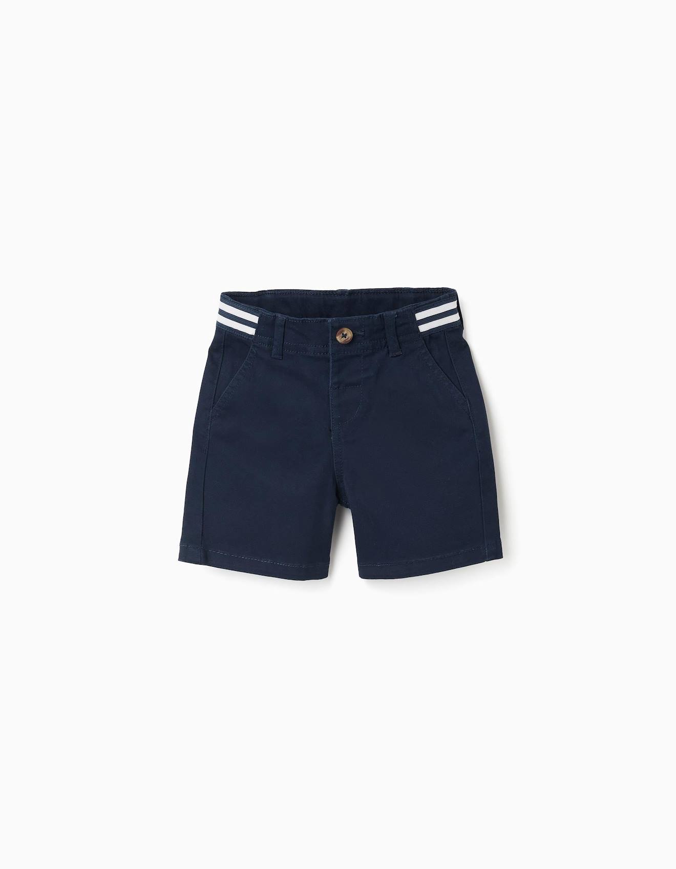 Short Chino En Serg Avec Bande Rayures Bleu Fonc 17$