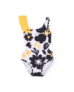 Maillot de bain en maille pour fille avec design asymétrique  - vertbaudet enfant