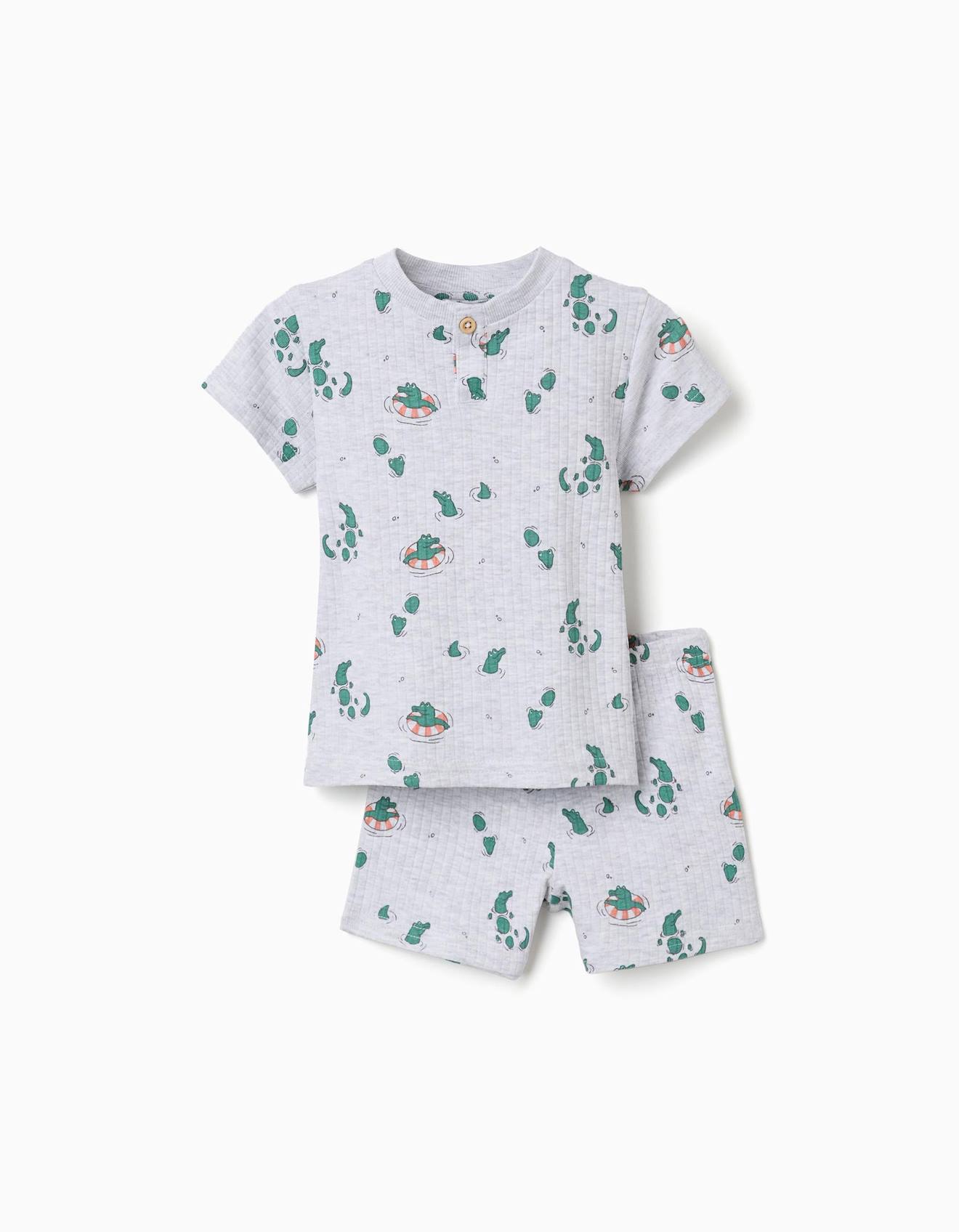 Pyjama En Coton Ctel Avec Motif Alligator Gris Clair 12 €