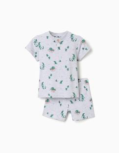 -Pyjama en coton côtelé avec motif alligator