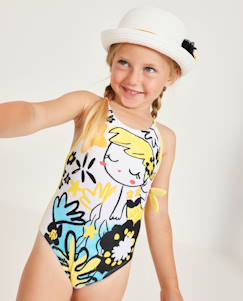 -Maillot de bain pour fille en maille avec détail sur le côté