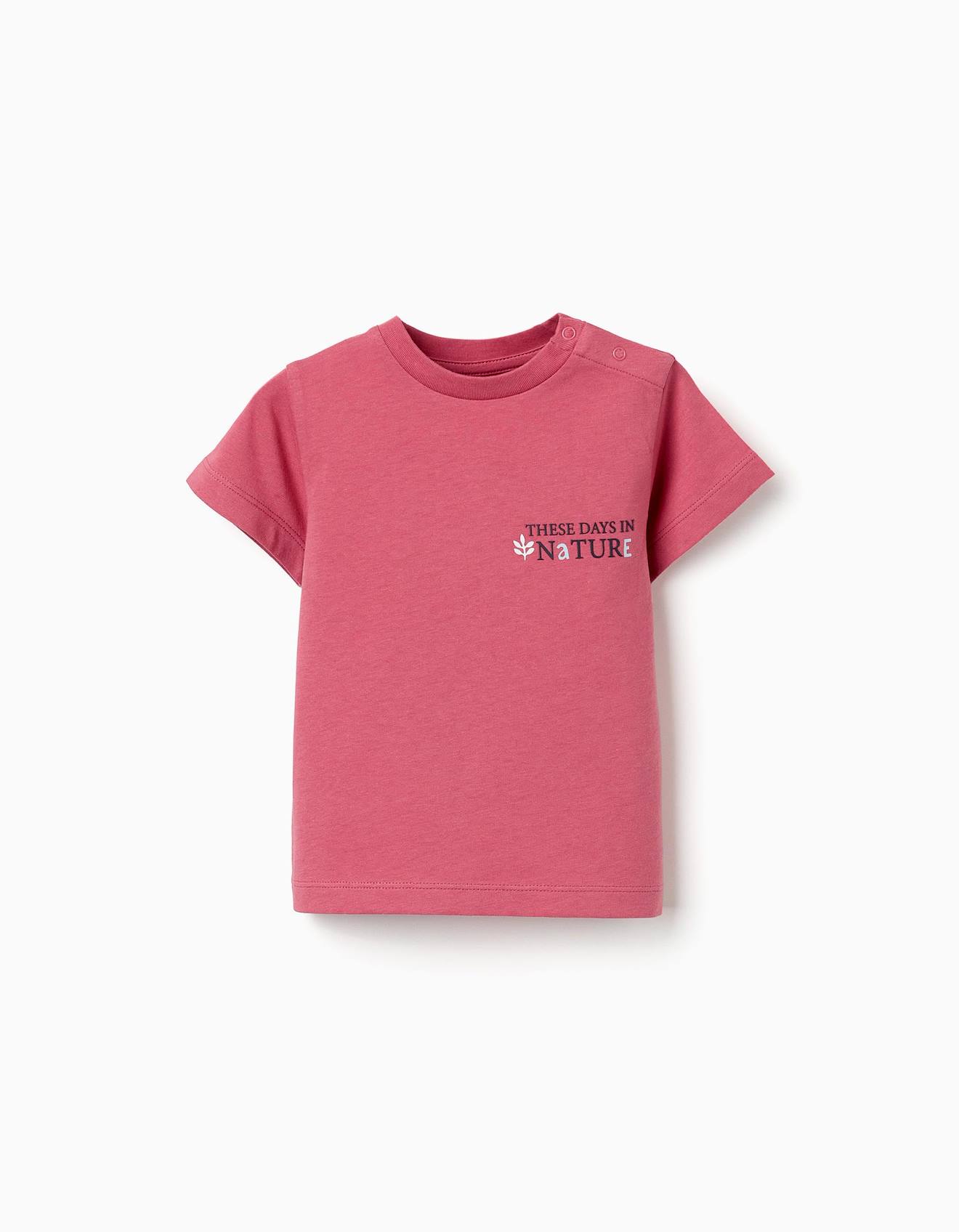 T-shirt En Coton Avec Imprim Nature Rose Fonc 10 €