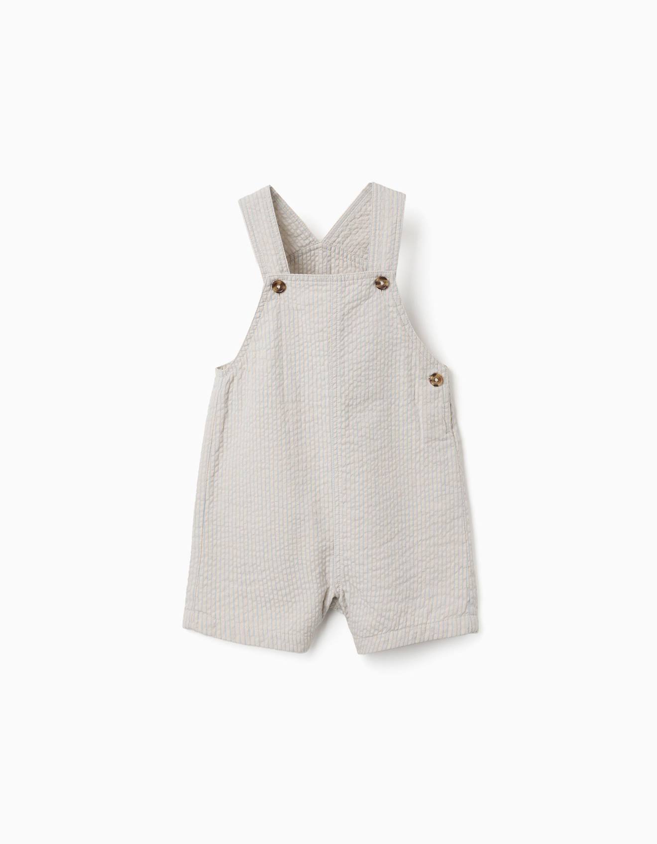 Salopette En Coton Rayures Beige Clair 22$