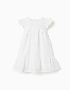 Bébé-Robe, jupe-Robe en coton avec broderie anglaise et volants