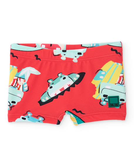 Garçon-Maillot de bain-Maillot de bain garçon en maille avec imprimé estival