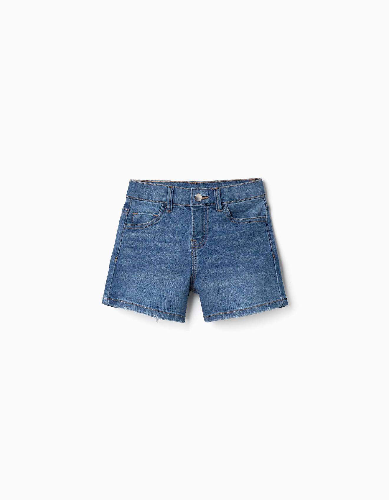Short En Jean Ajust Avec Cinq Poches Bleu 12 €