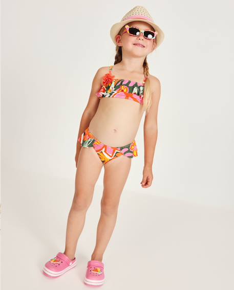 Bikini fille en maille avec détail floral en relief  - vertbaudet enfant