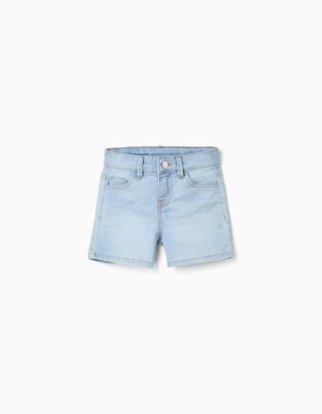 Fille-Short en jean ajusté avec cinq poches