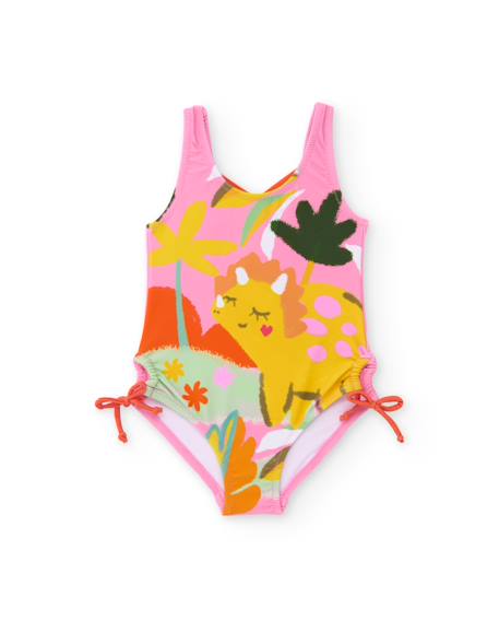 Maillot de bain fille en maille avec nœuds sur les côtés  - vertbaudet enfant