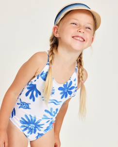 -Maillot de bain pour fille en maille avec fines bretelles
