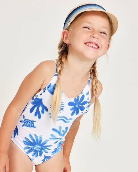 Maillot de bain pour fille en maille avec fines bretelles  - vertbaudet enfant
