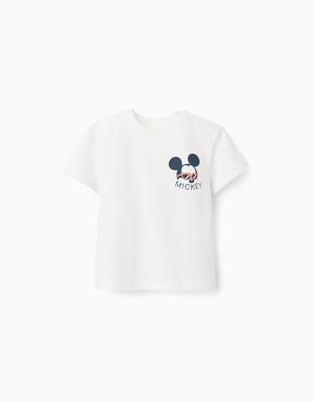 Bébé-T-shirt en coton avec imprimés mickey
