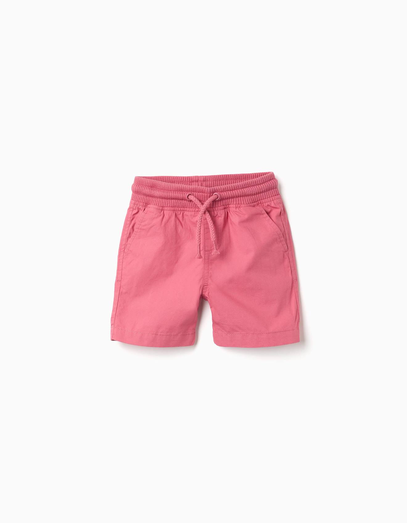 Short Midi En Popeline Avec Cordon De Serrage Et Poches Rose Fonc 12 €